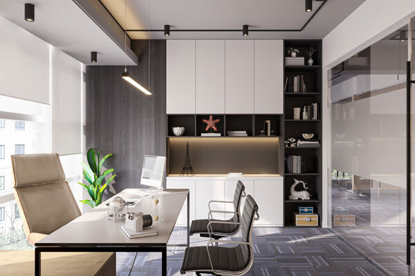 Image of an office with its desk