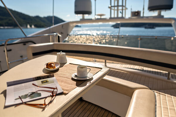 Image of breakfast on a boat
